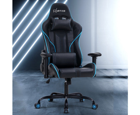 WILBUR OFFICE COMPUTER GAMING CHAIR - BLACK & BLUE