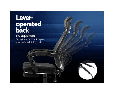 ASTERIA ADJUSTABLE OFFICE COMPUTER CHAIR - BLACK