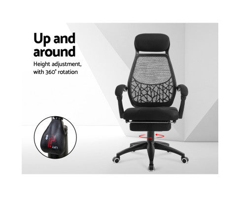 ASTERIA ADJUSTABLE OFFICE COMPUTER CHAIR - BLACK