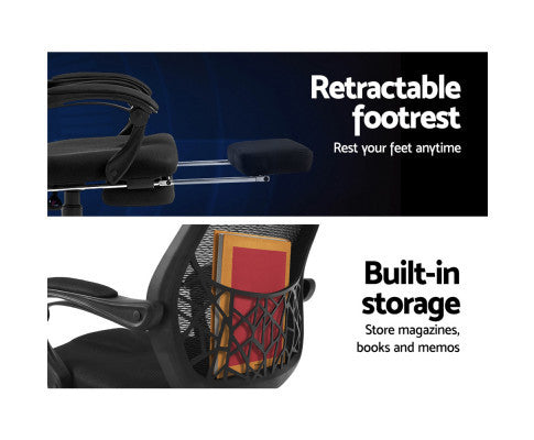 ASTERIA ADJUSTABLE OFFICE COMPUTER CHAIR - BLACK