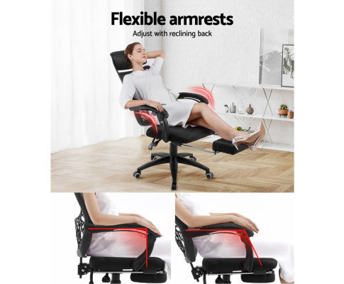ASTERIA ADJUSTABLE OFFICE COMPUTER CHAIR - BLACK