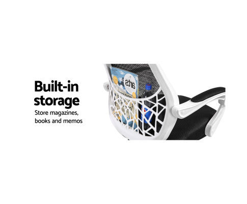 ASTERIA ADJUSTABLE OFFICE COMPUTER CHAIR - BLACK & WHITE