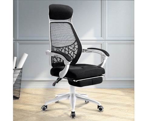 ASTERIA ADJUSTABLE OFFICE COMPUTER CHAIR - BLACK & WHITE