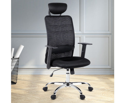 BECKHAM HIGH BACK OFFICE CHAIR - BLACK