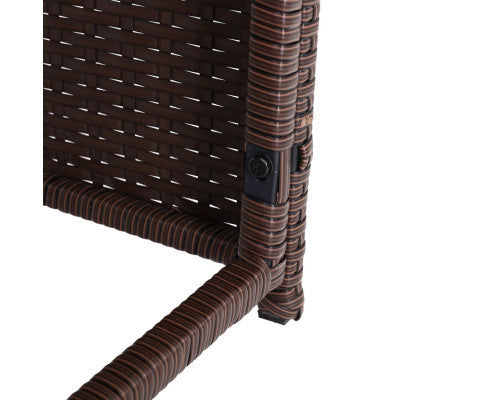 MYRTLE OUTDOOR WICKER LOVESEAT - BROWN