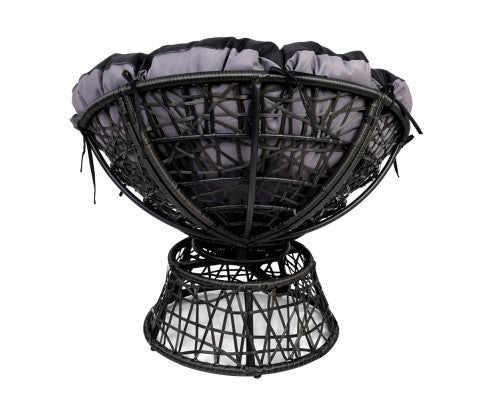 GARDON PAPASAN CHAIR AND SIDE TABLE - BLACK
