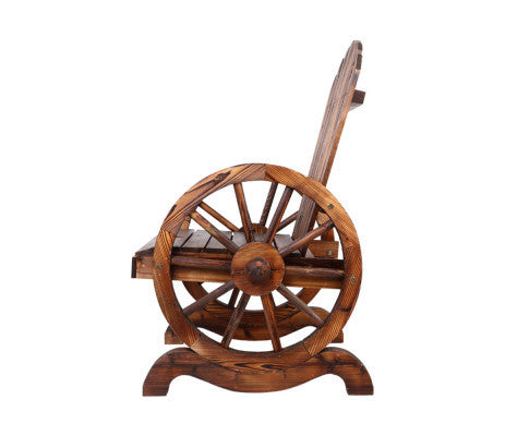 VARSHA OUTDOOR WOODEN WAGON CHAIR - BROWN
