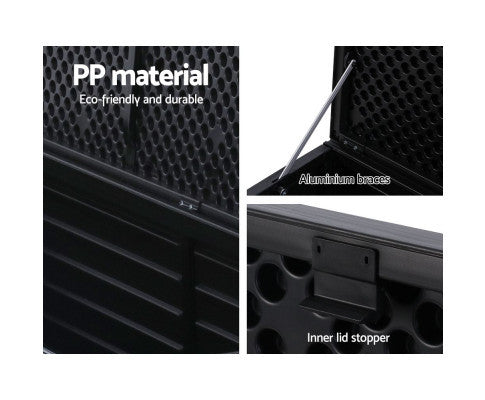 MADIGAN OUTDOOR/INDOOR STORAGE BOX BENCH - BLACK