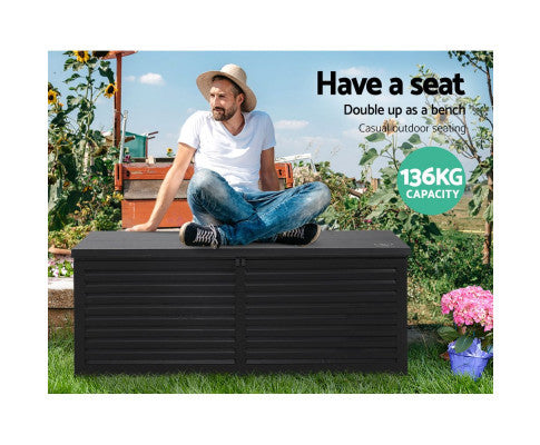 MADIGAN OUTDOOR/INDOOR STORAGE BOX BENCH - BLACK