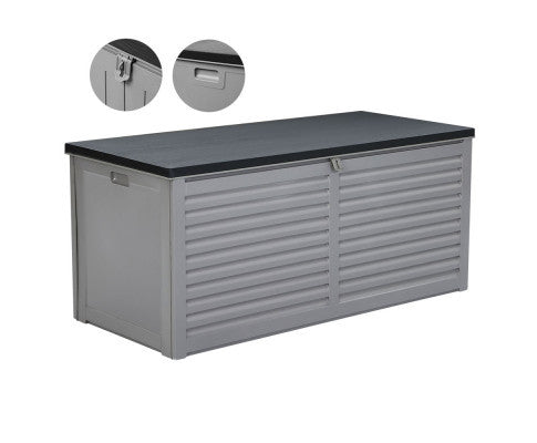 MAGNOLIA INDOOR/ OUTDOOR STORAGE BOX BENCH - DARK GREY