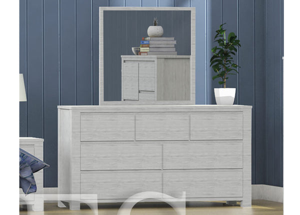 SIESTA (CUSTOM MADE) 7 DRAWER DRESSING TABLE WITH MIRROR - 1900(H) x 1500(W) x 450(D) - ASSORTED COLOURS