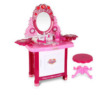 KEEZ 30 PIECES KIDS DRESSING TABLE WITH MIRROR - PINK