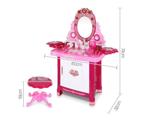 KEEZ 30 PIECES KIDS DRESSING TABLE WITH MIRROR - PINK