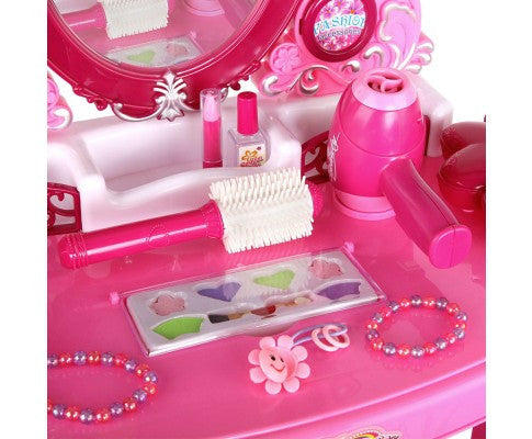 KEEZ 30 PIECES KIDS DRESSING TABLE WITH MIRROR - PINK