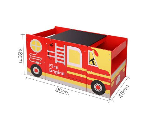 TOYO FIRE TRUCK KIDS DINING TABLE & CHAIR SET - RED