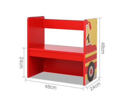 TOYO FIRE TRUCK KIDS DINING TABLE & CHAIR SET - RED
