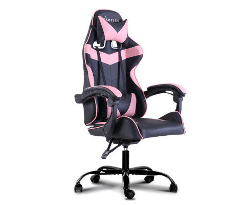 PAXTON RECLINING OFFICE COMPUTER CHAIR - BLACK & PINK