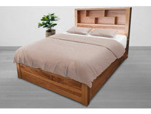 QUEEN PORTON (AUSSIE MADE) BOOKEND BED FRAME - ASSORTED STAINED COLOURS