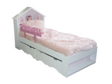 SINGLE PRINCESS BED (EXCLUDING UNDERBED STORAGE BOXES) - PRICED IN ASSORTED COLOURS (VIC ASH AND PINE OPTIONS ALSO AVAILABLE - PRICE ON APPLICATION) - CUSTOMISATION AVAILABLE