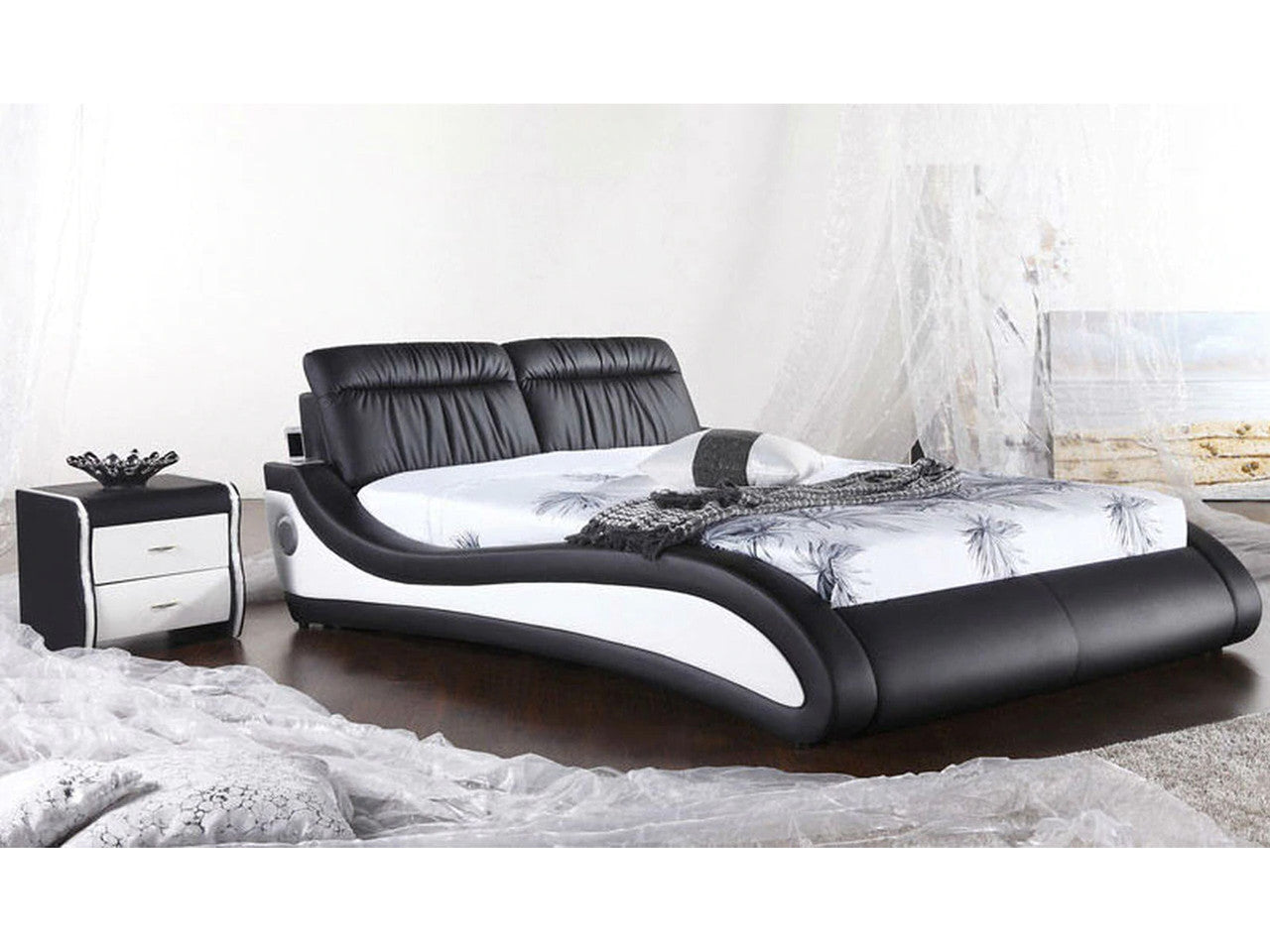 QUEEN PRINCETON (G963#) LEATHERETTE iPHONE HIFI BED - ASSORTED COLOURS