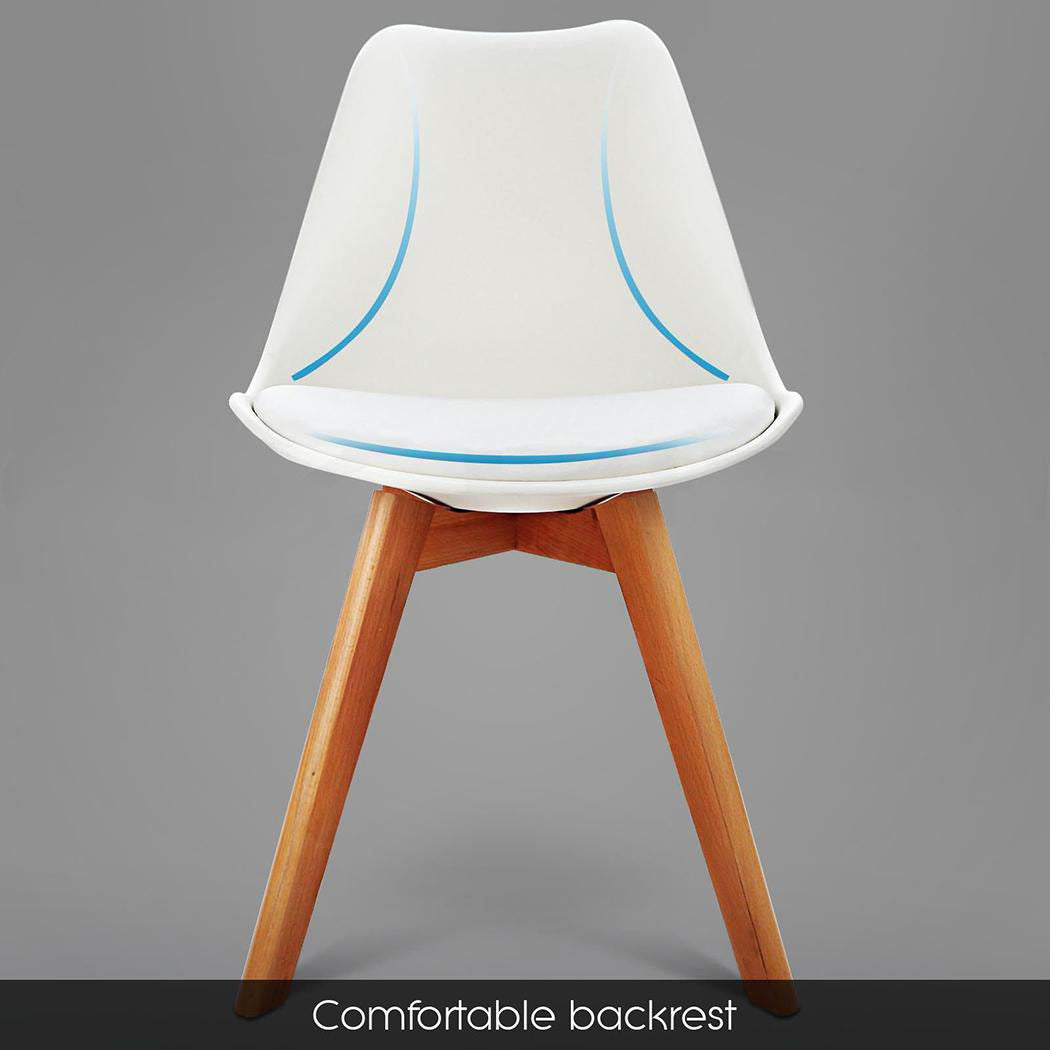 PAD LEATHERETTE DINING CHAIR - WHITE