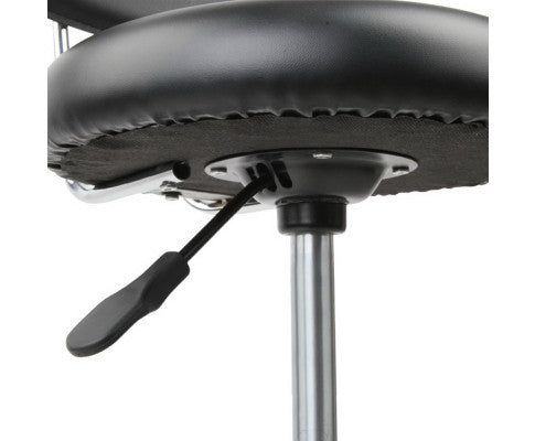 AYANA (SET OF 2) PU LEATHER SWIVEL CHAIR WITH BACKREST - BLACK