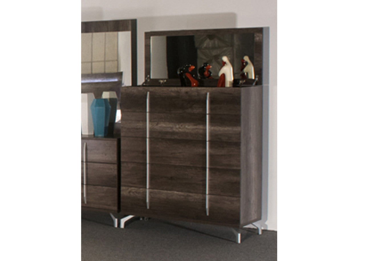 OLIVER KING 4 PIECE (TALLBOY) STORAGE FRONT GAS LIFT OR 3 DRAWERS BED (SIDE/SIDE/FRONT) - VINTAGE OAK