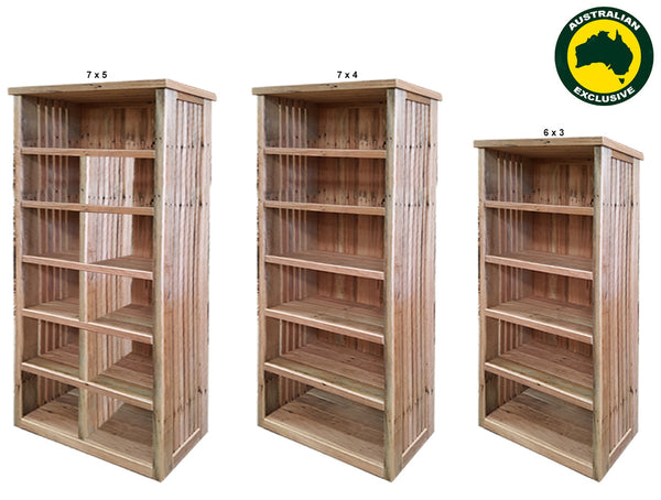 PALING (AUSSIE MADE) HIGHLINE BOOKCASE COLLECTION - ASSORTED STAINED COLOURS