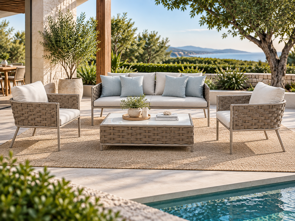Paris 4-Piece Luxury Outdoor Lounge Setting – Premium Aluminium Frame