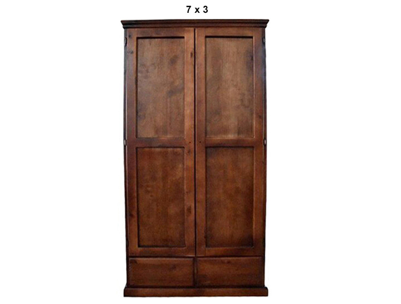 PINEHURST (AUSSIE MADE) 2 SMOOTH DOOR / 2 DRAWER WARDROBE COLLECTION - ASSORTED STAINED COLOURS - STARTING FROM $999