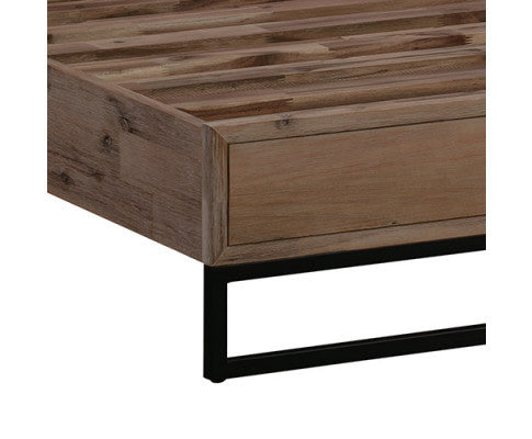KING GAILE ACACIA TIMBER BED FRAME - AS PICTURED