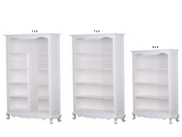QUEEN ANN HARDWOOD HIGHLINE BOOKCASE COLLECTION - ASSORTED STAINED / PAINTED COLOURS