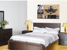 QUEEN ASIDA BED (AUSSIE MADE) - TASSIE OAK COMBINATION - ASSORTED COLOURS