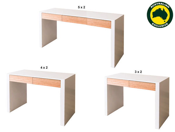 QUINN (AUSSIE MADE) DESK COLLECTION - ASSORTED PAINTED / STAINED COLOURS