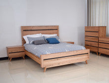 BIRMINGHAM KING 4 PIECE (TALLBOY) BEDROOM SUITE - RUSTIC OAK