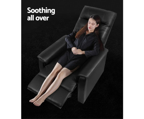 ELSINORE FABRIC ADJUSTABLE RECLINER CHAIR - BLACK