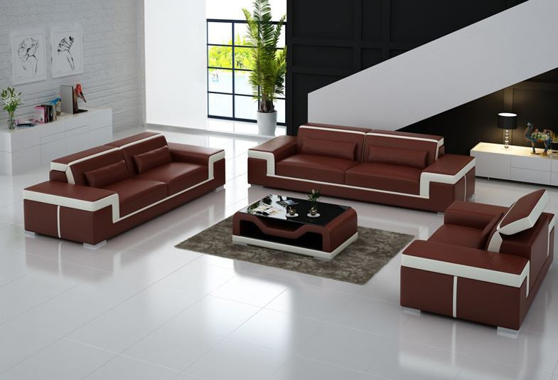 MAYOR (G8020D) 3 SEATER + 2 SEATER + 1 SEATER LOUNGE SUITE WITH COFFEE TABLE - CHOICE OF LEATHER AND ASSORTED COLOURS AVAILABLE