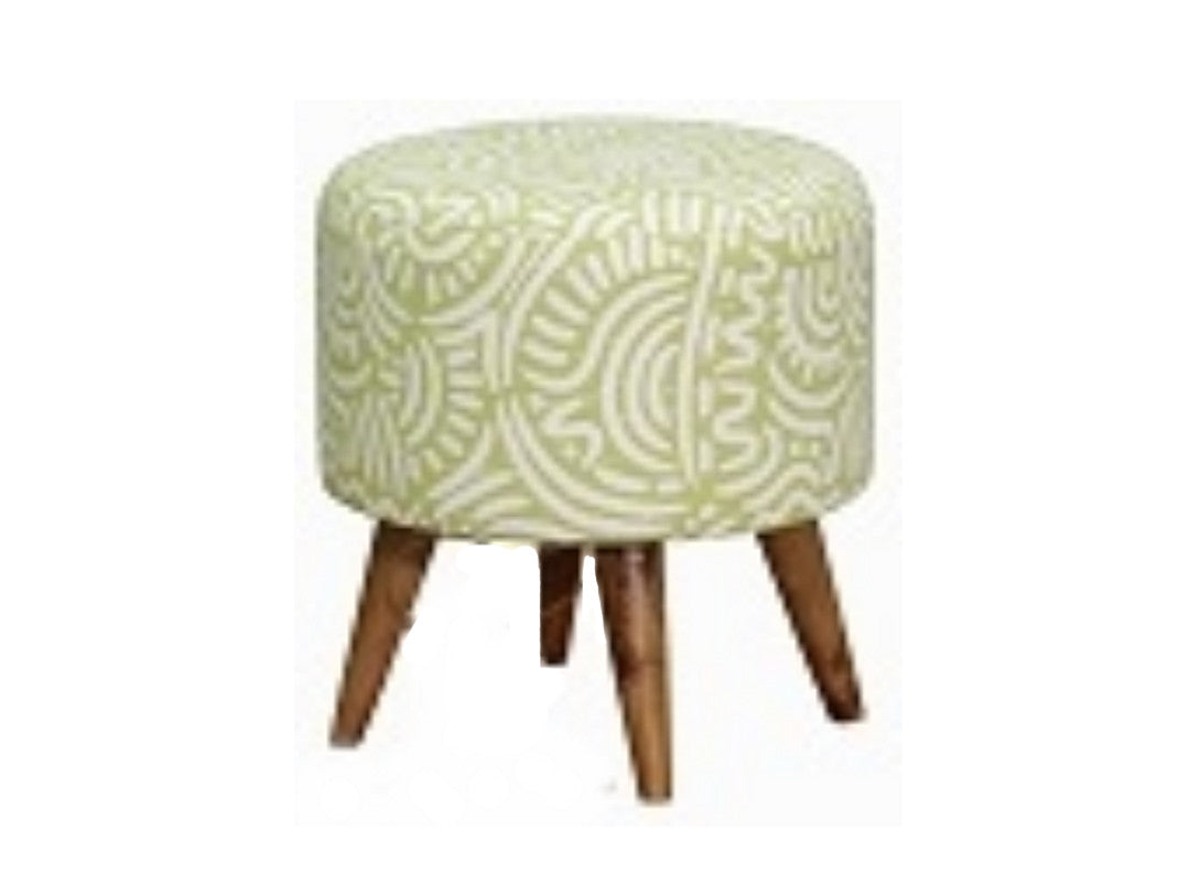 ROUND FABRIC OTTOMAN - 400(DIA) (MODEL:OT 80 43 RD) - 430(H) X 400(DIA) - GREEN