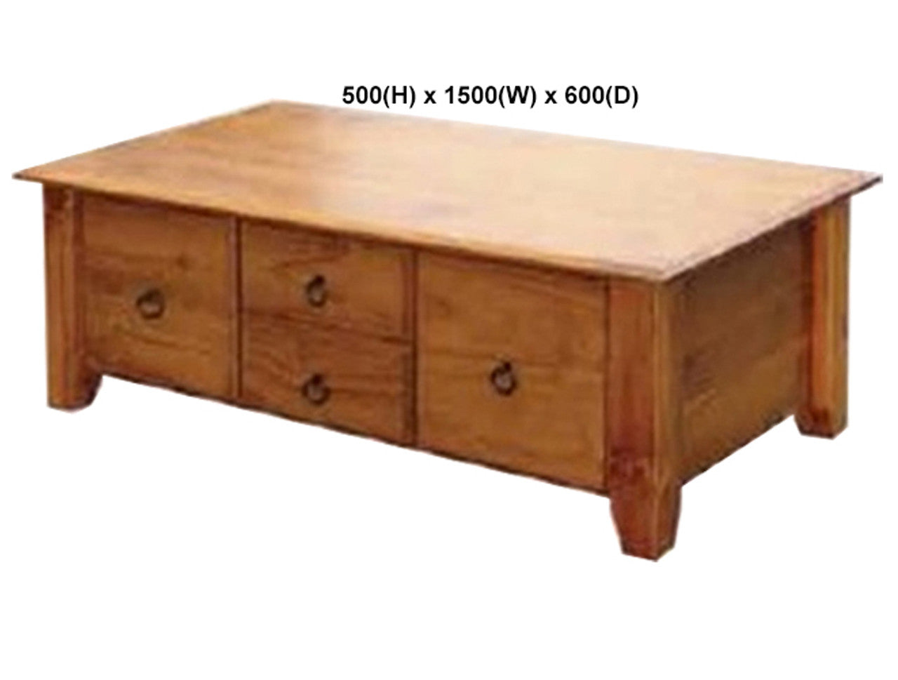REBECCA (AUSSIE MADE) COFFEE TABLE WITH 4 DRAWERS COLLECTION - ASSORTED STAINED COLOURS - STARTING FROM $699