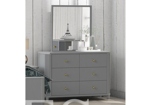 RITZ (CUSTOM MADE) 6 DRAWER DRESSING TABLE WITH MIRROR - ASSORTED COLOURS