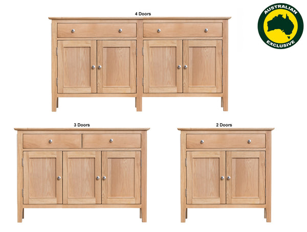 ROBINHOOD (AUSSIE MADE) SMALL BUFFET COLLECTION - TASSIE OAK COMBINATION - ASSORTED STAINED COLOURS