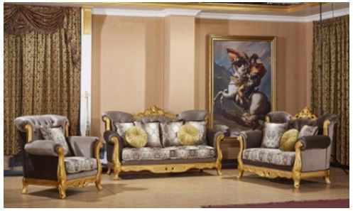 ADAM SOFA FABRIC LOUNGE SUITE 3+1+1 - AS PICTURED