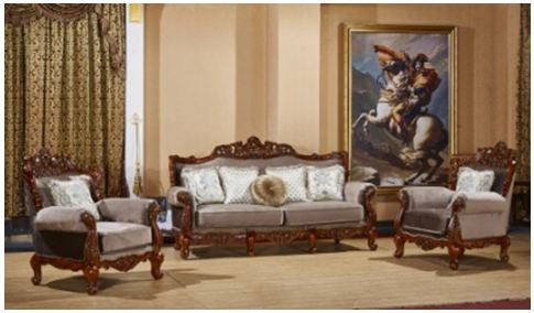 MIKEY SOFA FABRIC LOUNGE SUITE 3+ 1+1 - AS PICTURED