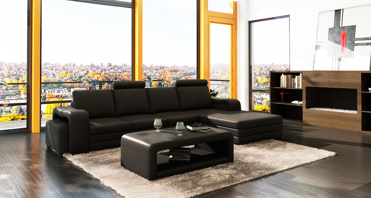 CASSIDY CHAISE LOUNGE( MODEL-S4454) IN TOP GRAIN LEATHER + PVC - ASSORTED COLOURS