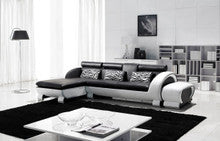 CAELAN 3 SEATER CHAISE LOUNGE SUITE( MODEL-S810C) IN TOP GRAIN LEATHER + PVC - ASSORTED COLOURS