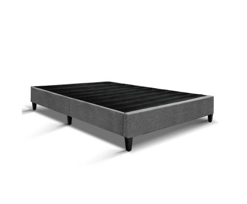DOUBLE FRAISER FABRIC BED BASE FRAME ONLY - GREY