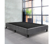 DOUBLE FRAISER FABRIC BED BASE FRAME ONLY - GREY