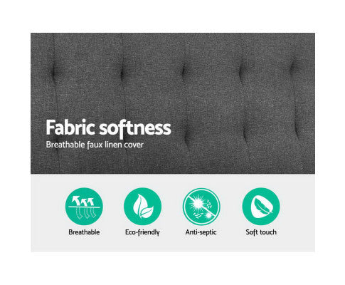 CENTELLA FABRIC SINGLE SEATER RECLINER SOFA - DARK GREY