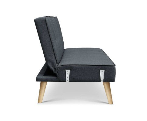 ARTISS 3 SEATER FABRIC SOFA - CHARCOAL