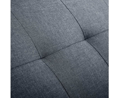 ARTISS 3 SEATER FABRIC SOFA - CHARCOAL